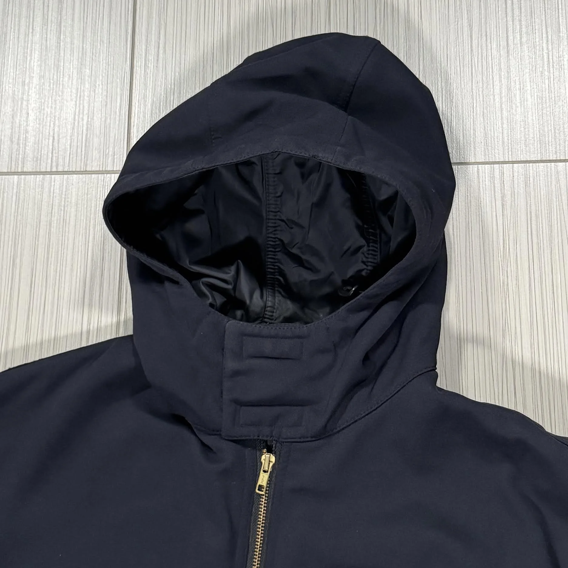 Vintage Prada Navy Hooded Jacket (Size XL) — RootsBK